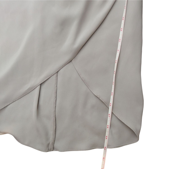 SHONA JOY Core Cocktail Draped Midi Dress Oyster 12 - Picture 6 of 13